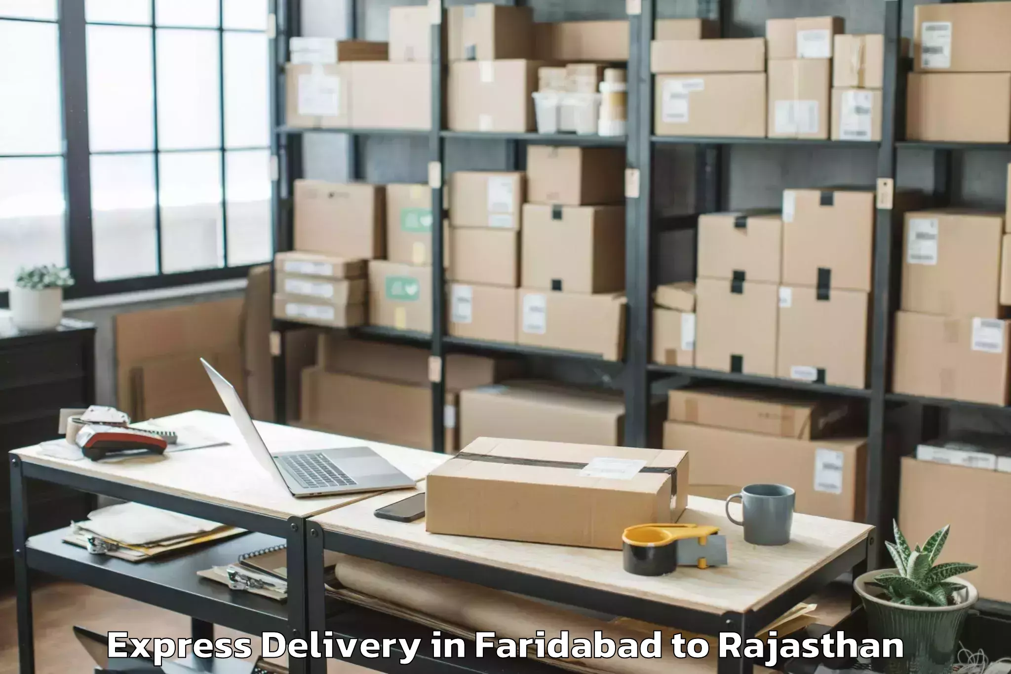 Top Faridabad to Sojat Express Delivery Available